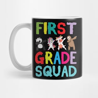 Animals Students Dabbing Back To School First Grade Squad Mug